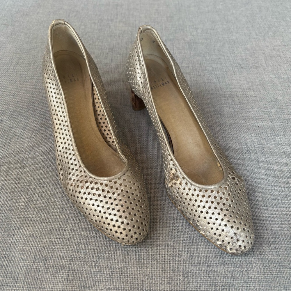 VINTAGE Stuart Weitzman Heels with Airy Perforated Design